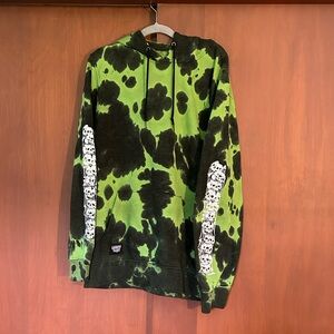 Lurking Class tie dye hoodie with skulls